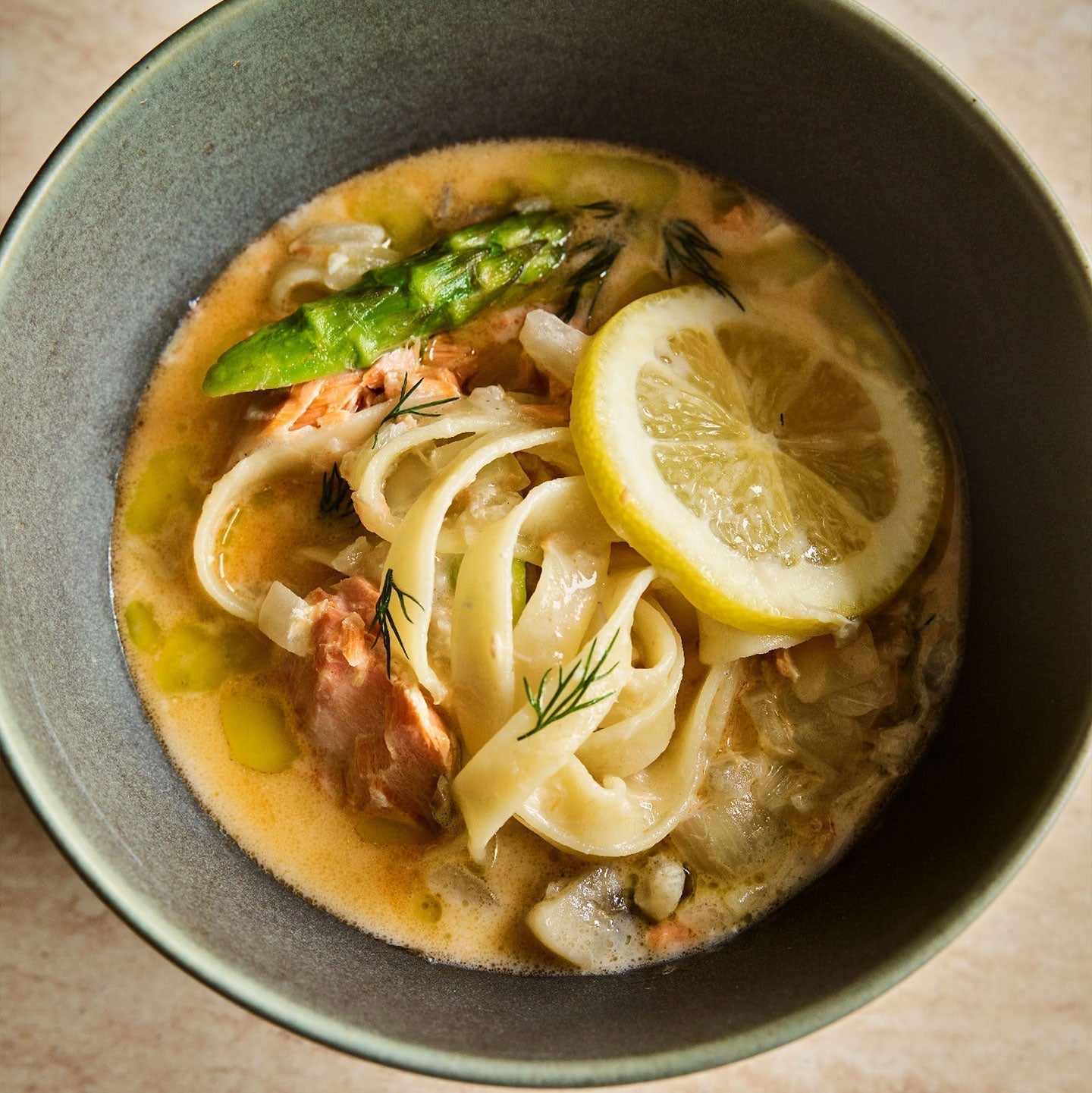 Salmon and Lemon Cream Pasta