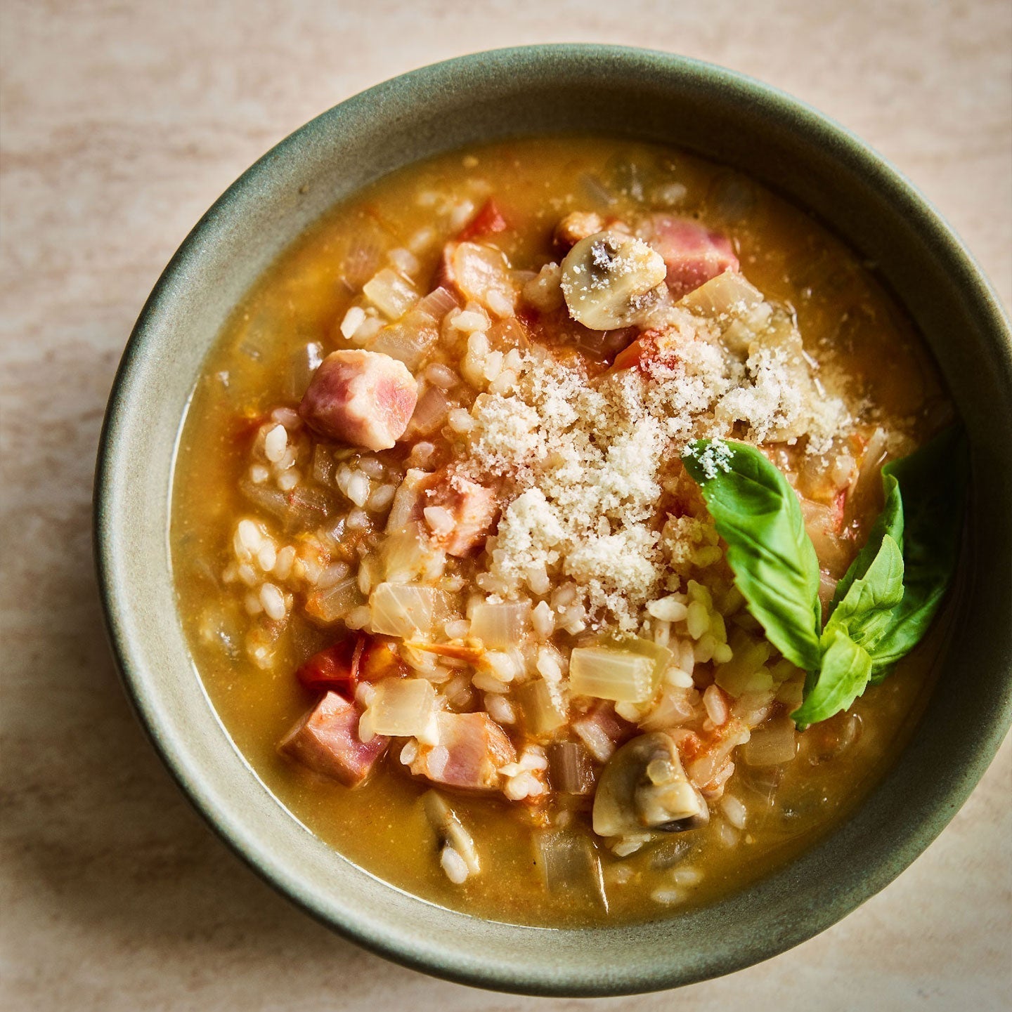 Tomato and Bacon Soup Risotto